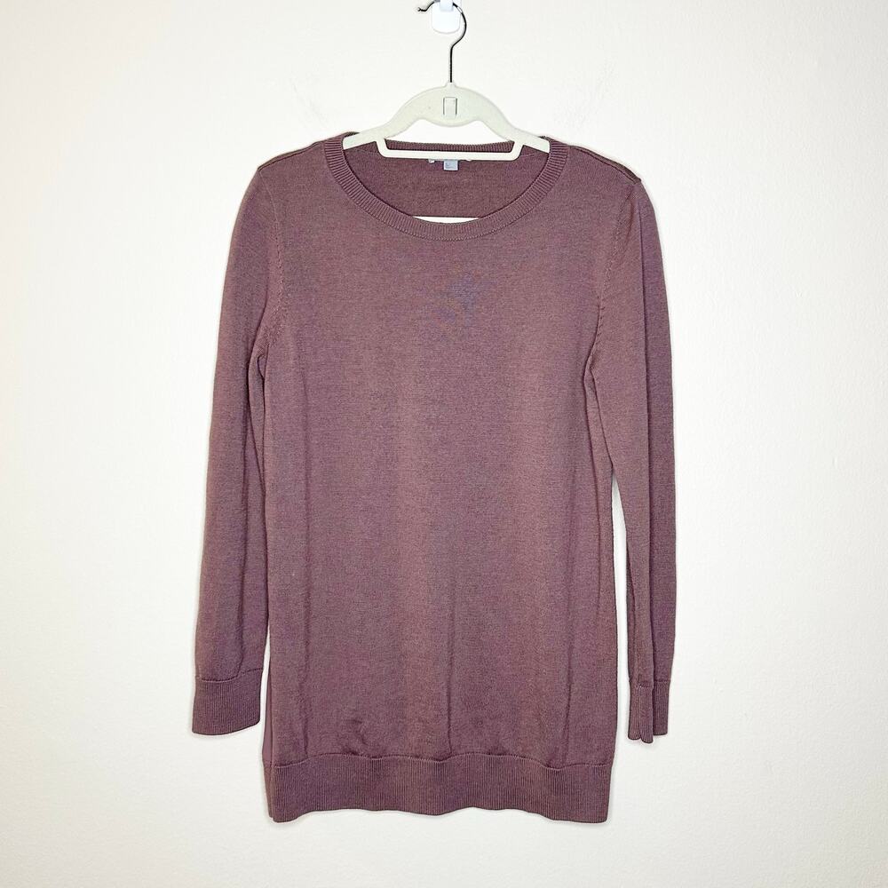 COS Womens Size Small Mixed Media Mauve Brown Pink Wool Poly Sweater Top Staple‎